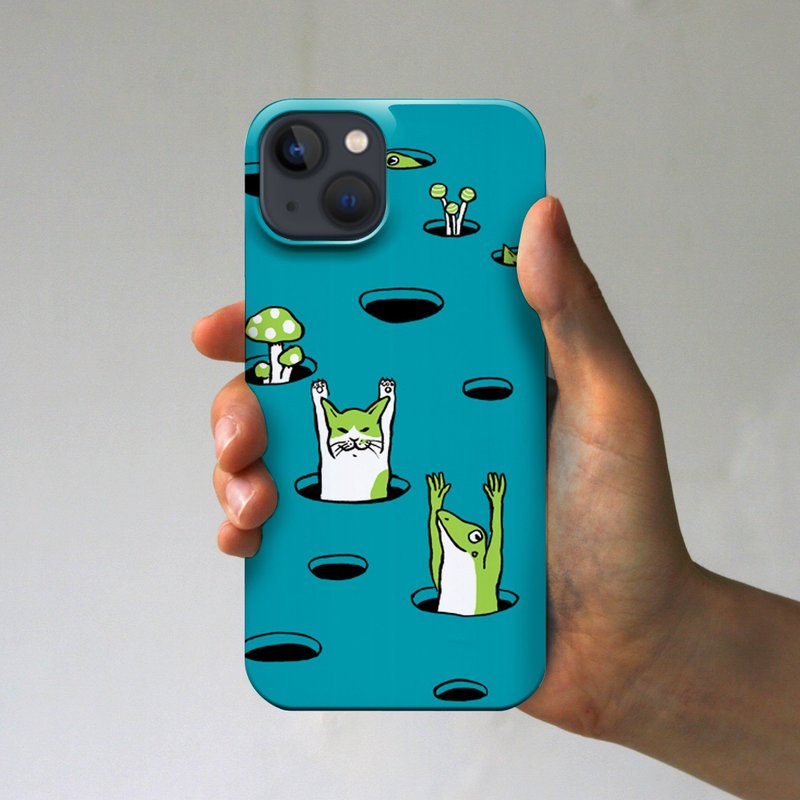 Smartphone case Appearing from the hole Turquoise - 手机壳/手机套 - 塑料 蓝色