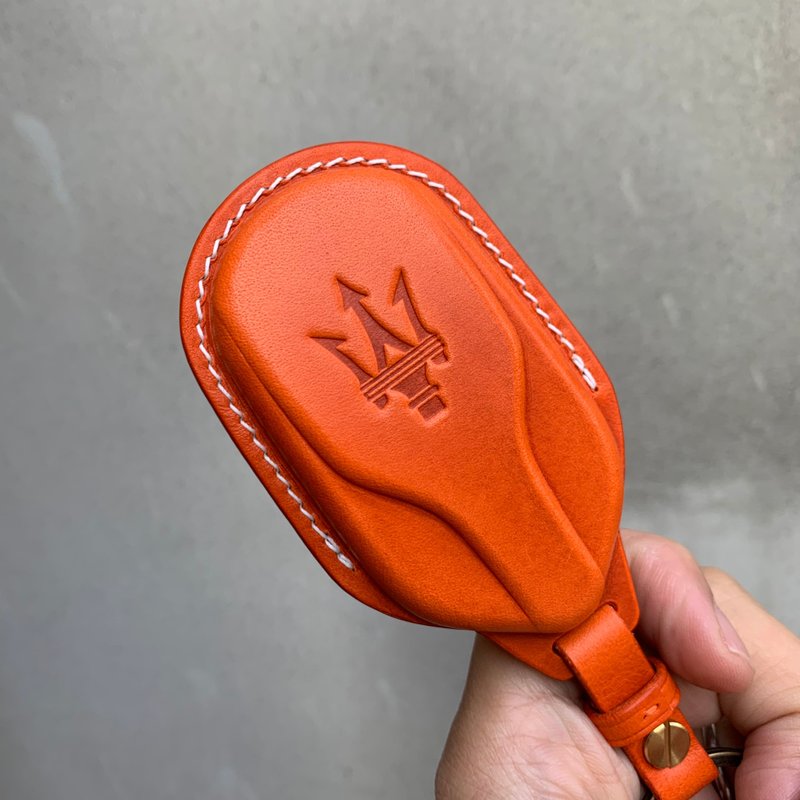 Maserati Buttero 钥匙皮套 Quattroporte GranTurismo Levante - 钥匙链/钥匙包 - 真皮 红色