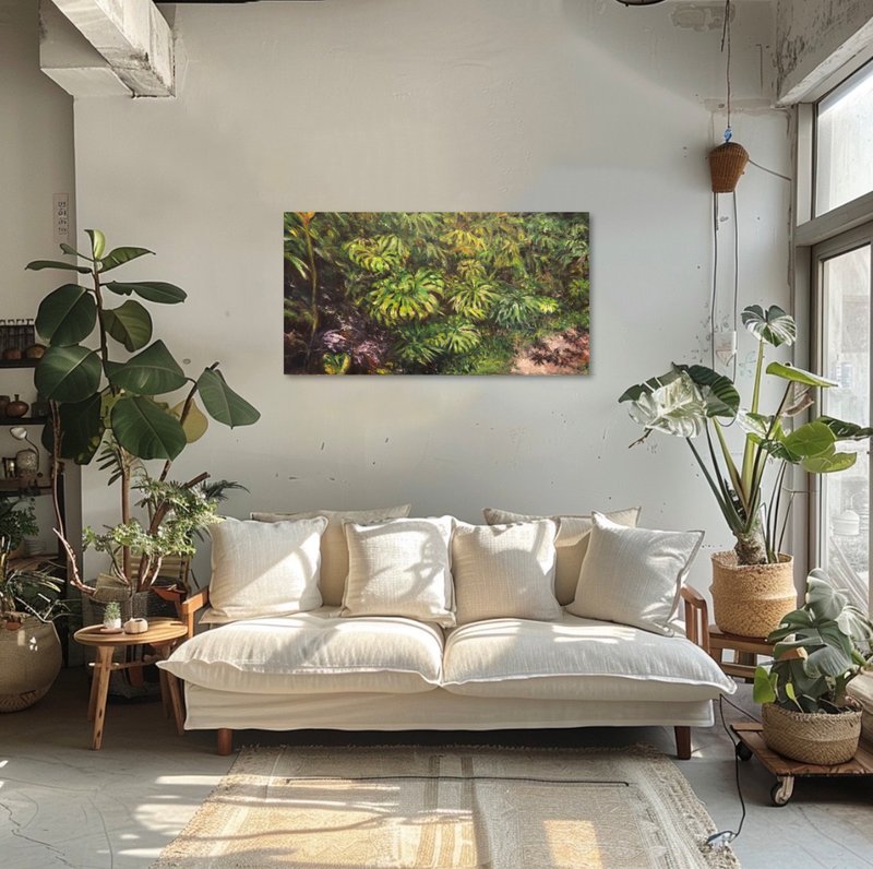 油画 - 双扇蕨 - 海报/装饰画/版画 - 颜料 