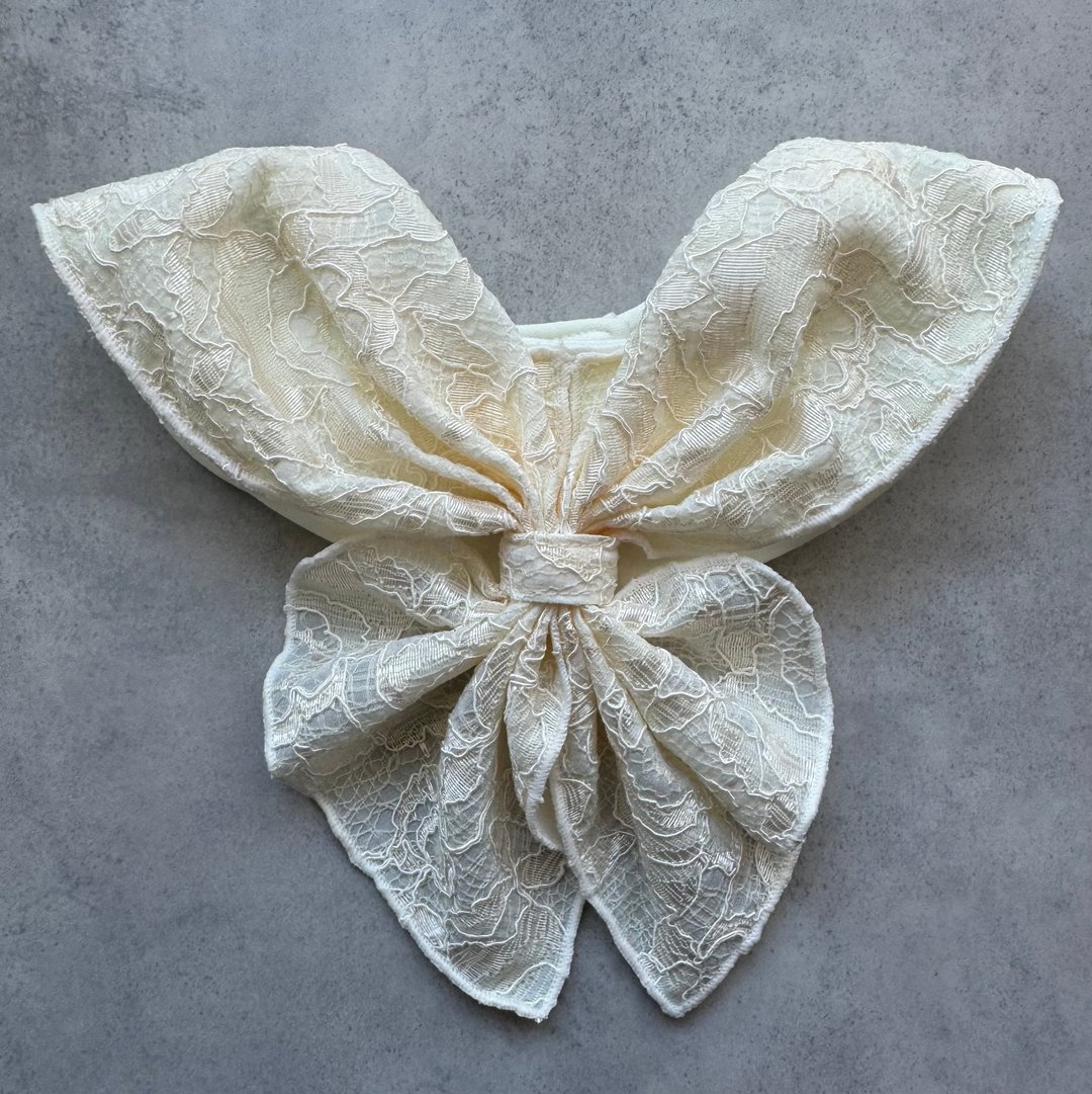 像围巾一样的围嘴 STAIF Lusso lace ivory - 围嘴/口水巾 - 棉 