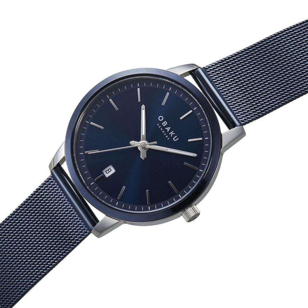 OBAKU 简约美学绅士米兰时尚腕表-银X蓝(V270GDHLML) - 男表/中性表 - 不锈钢 多色