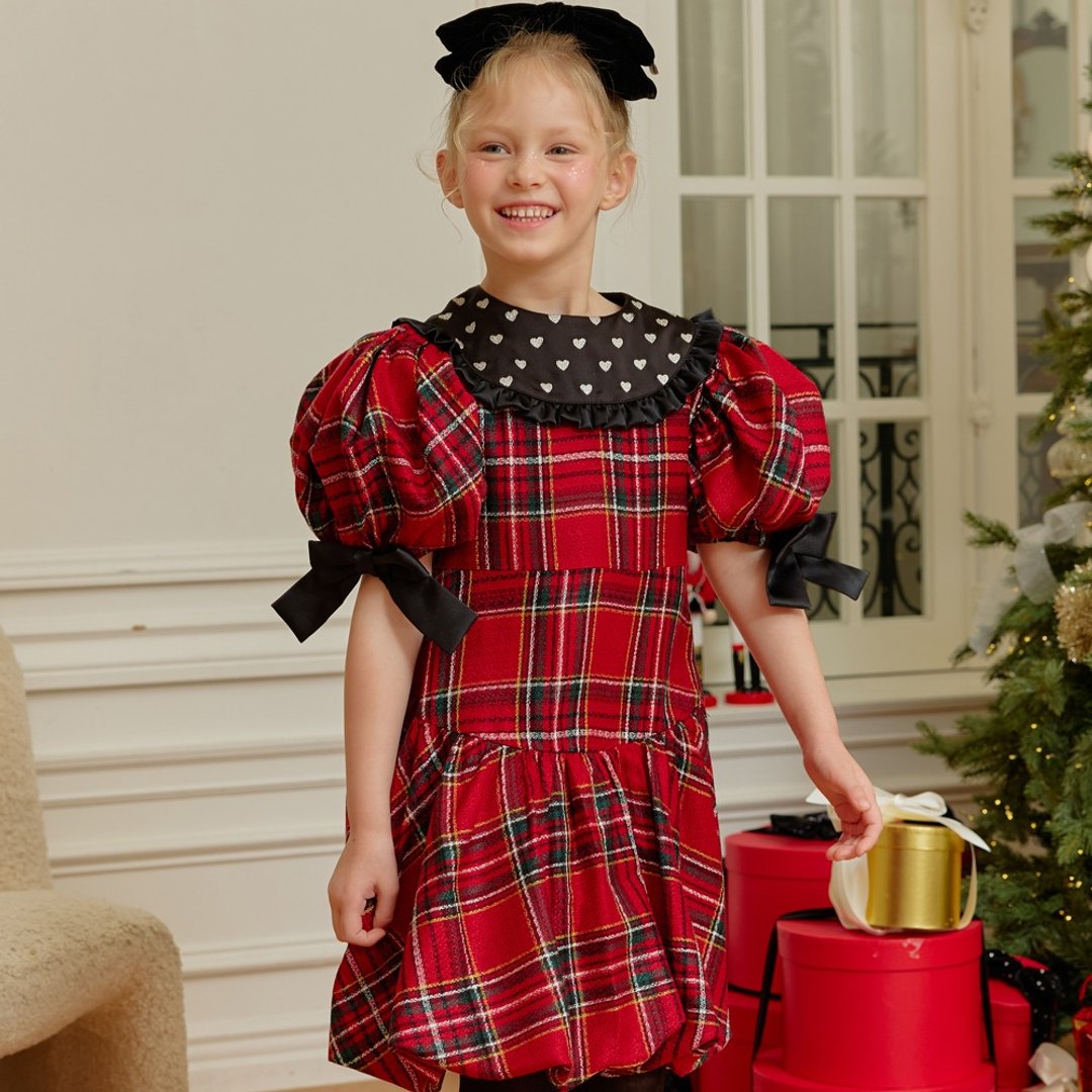Twinkle bell dress - chrismas red - 童装礼服/连衣裙 - 其他材质 红色