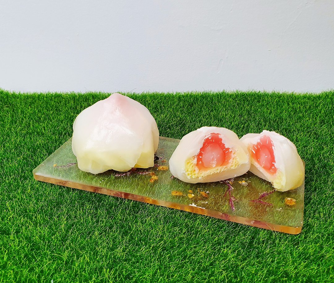 【日式雪莓娘】蜡烛材料包 甜点蜡烛 手作材料包 草莓大福 仿真 - 蜡烛/香氛/手工皂 - 蜡 
