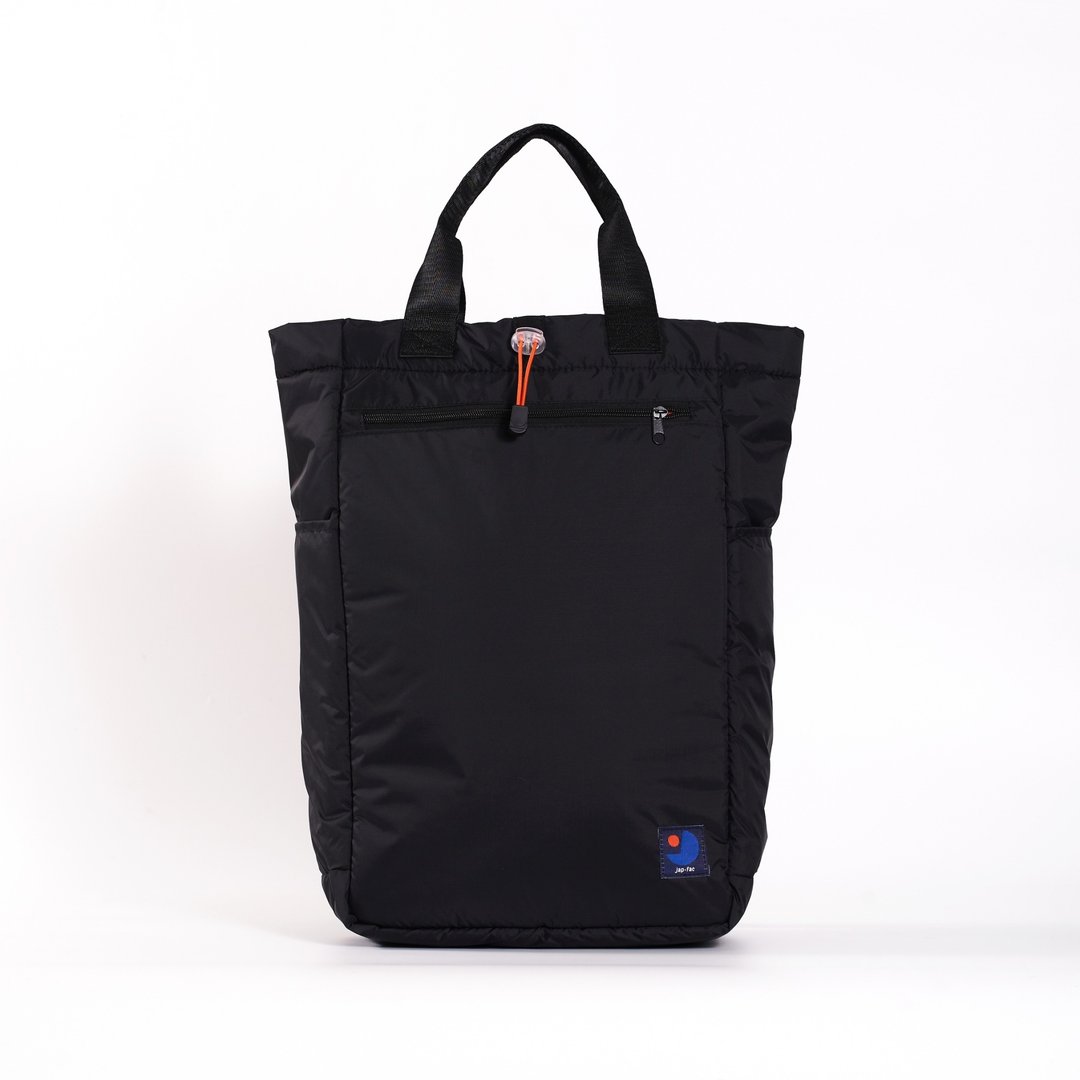 japfac Baggy bag All black - 后背包/双肩包 - 尼龙 黑色