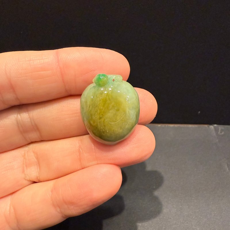 瀚玉珠宝 天然翡翠 三彩桃子 寿桃 黄加绿 翡翠小坠子 小资精选 - 其他 - 玉石 