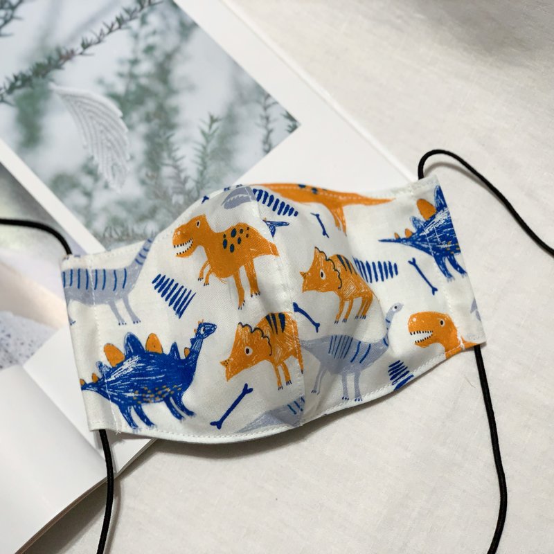 可爱恐龙 两用布口罩 口罩套 夹层设计可放滤材 - 口罩 - 棉．麻 多色