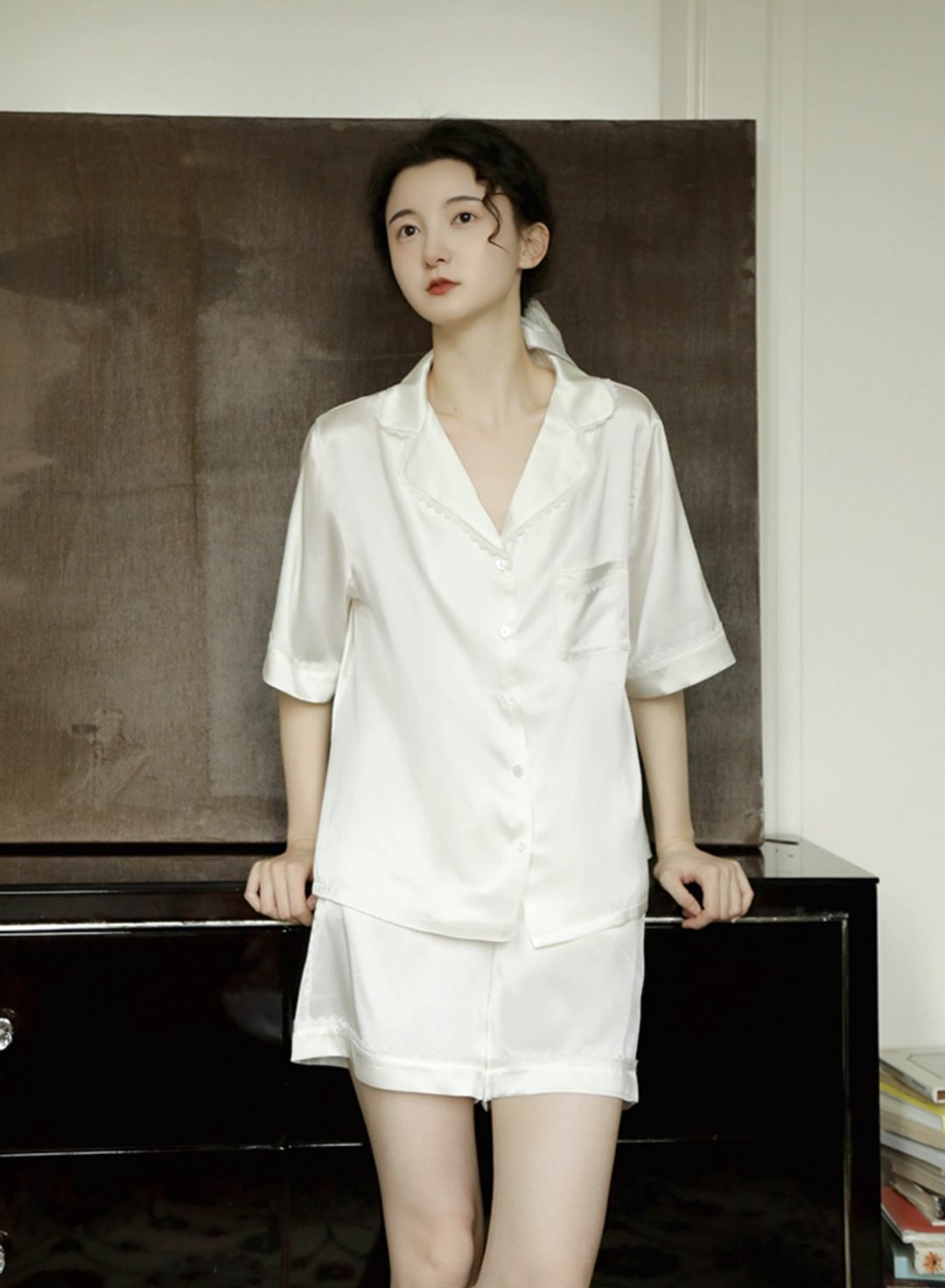 法式复古 品22姆米重磅真丝睡衣 轻奢家居服 - 居家服/睡衣 - 丝．绢 多色