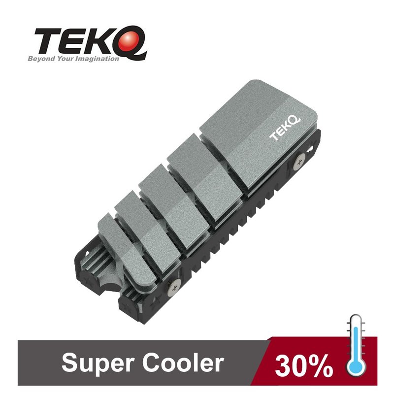 【TEKQ】Super Cooler PCIe NVMe M.2 2280 SSD 散热条 散热片 - 电脑配件 - 其他金属 银色