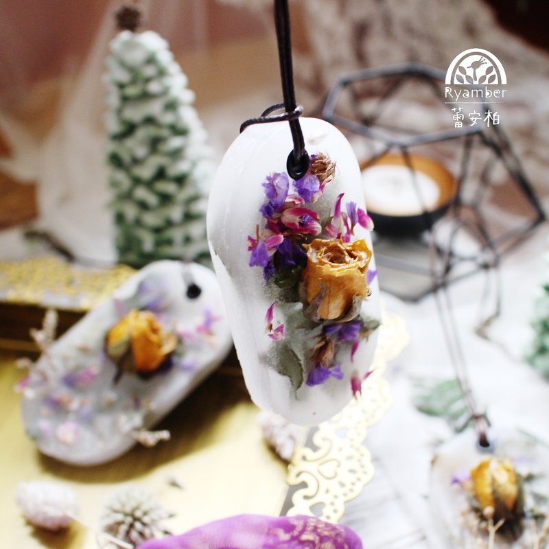 【蕾安柏】黄玫瑰凝香蜡片│干燥花│婚礼小物│香氛砖│圣诞礼物 - 香薰/精油/线香 - 蜡 黄色