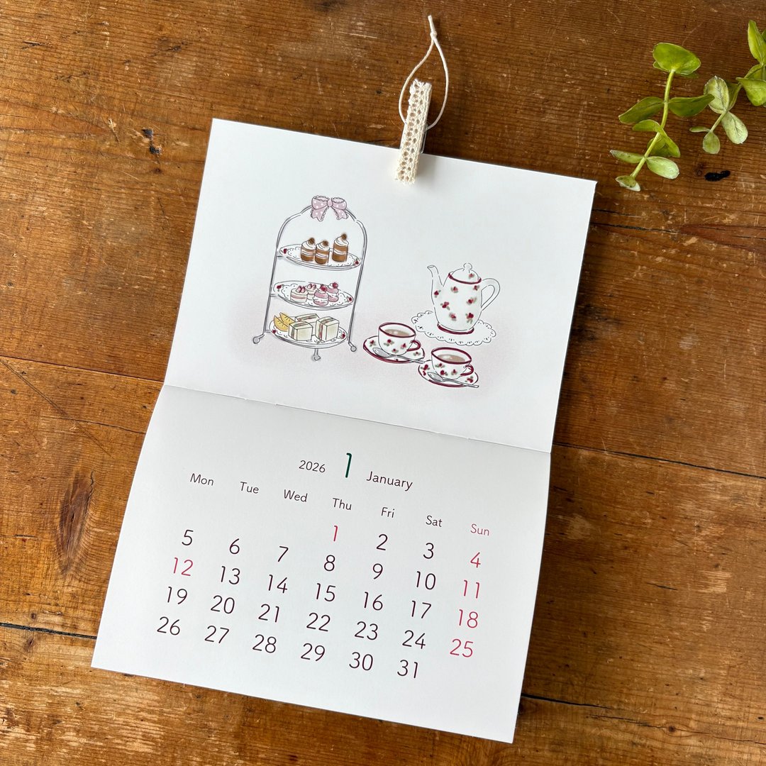 2026年月历 A5尺寸 Lilac time 杂货插画 - 年历/台历 - 纸 
