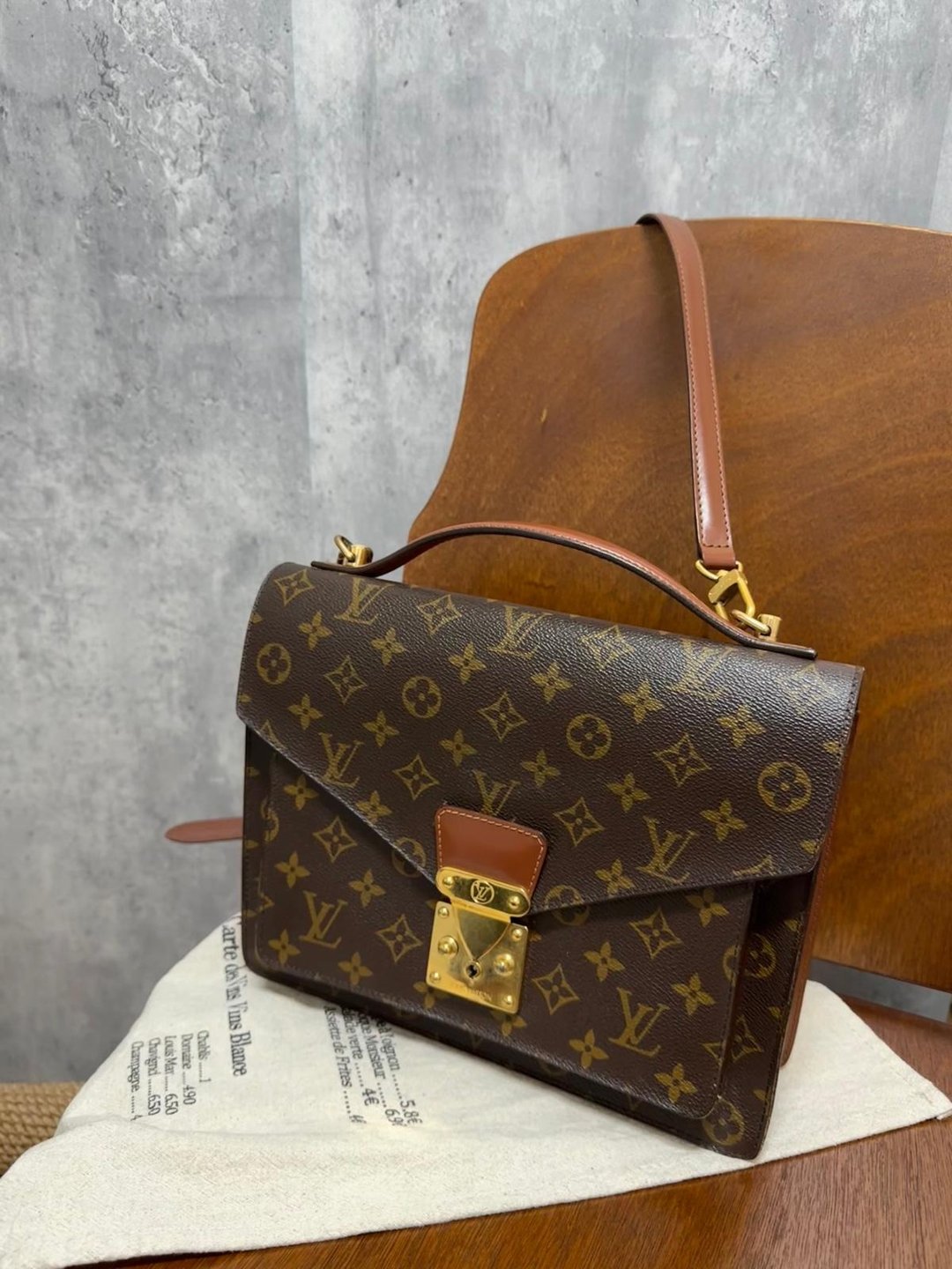 Louis Vuitton 老花邮差包 - 侧背包/斜挎包 - 真皮 咖啡色