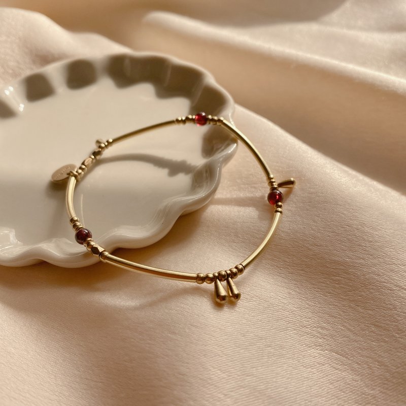 石榴恰恰-石榴石 黄铜手环 - 手链/手环 - 铜/黄铜 多色