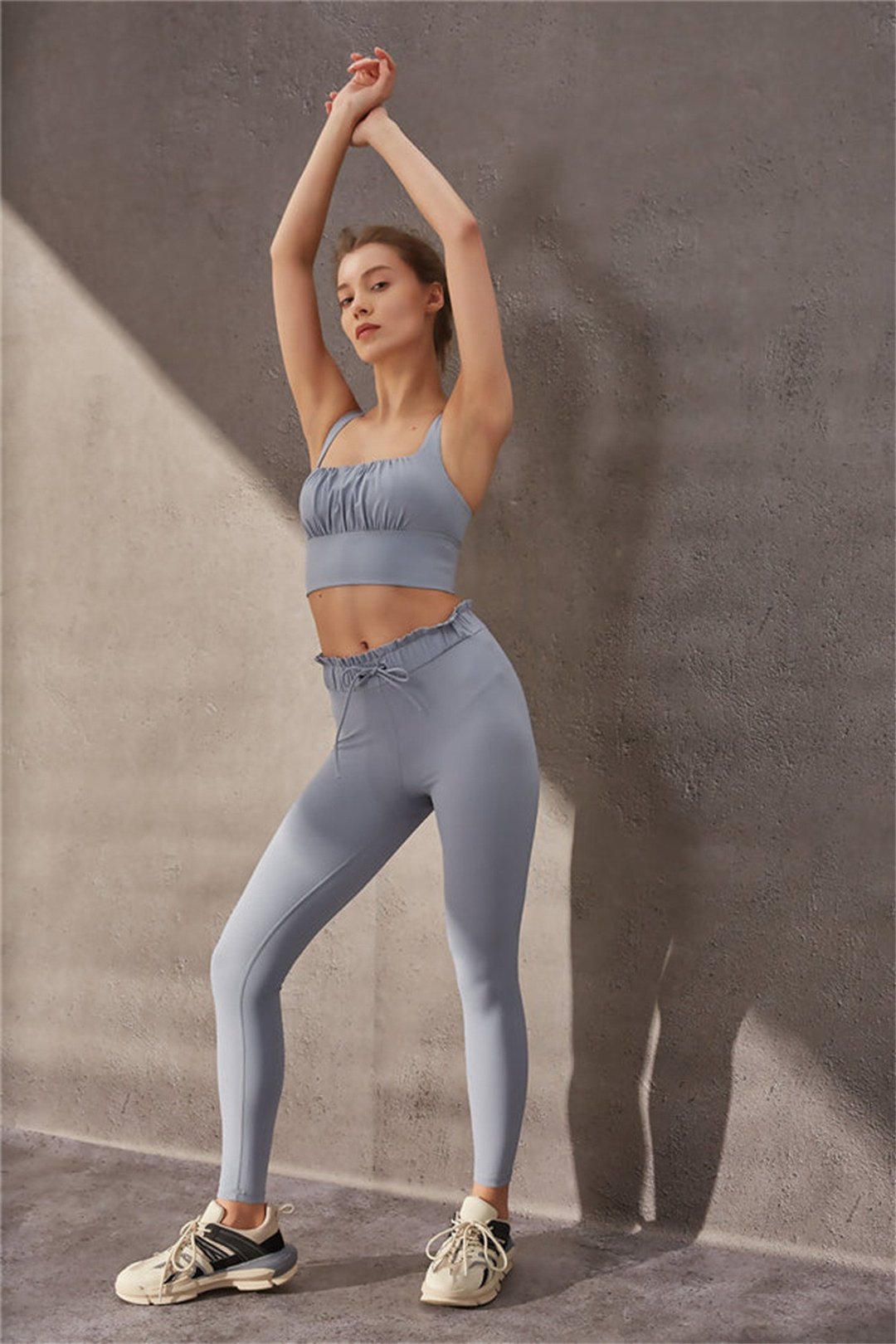 Bloomed Cinch Leggings - 女装瑜珈服 - 尼龙 蓝色
