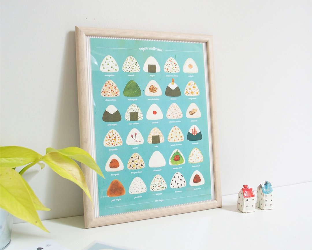 Onigiri Collection A4海报 - 海报/装饰画/版画 - 纸 蓝色