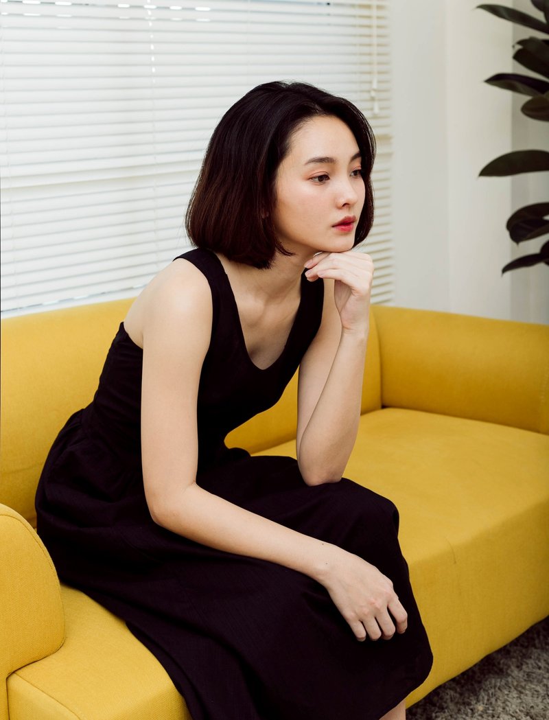 One Piece Dresses X / Black - 洋装/连衣裙 - 亚麻 黑色