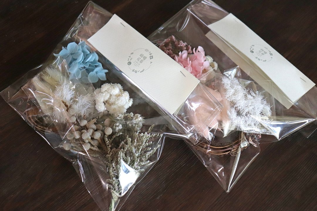 | DIY 材料包 | - 日系疗愈绣球花圈 - 材料包 成品 (两色) - 植栽 - 植物．花 多色