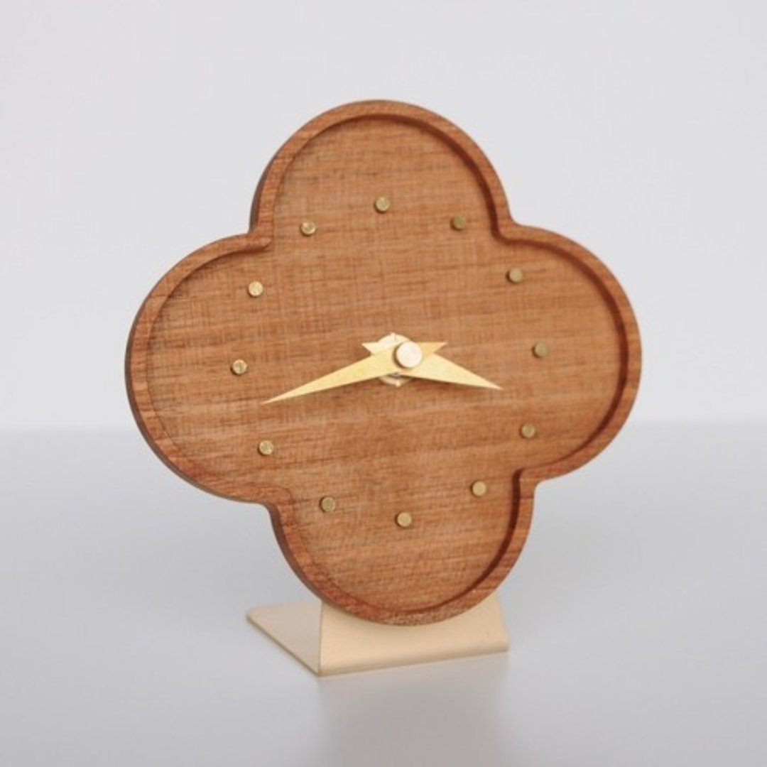 Small walnut clock - 时钟/闹钟 - 木头 