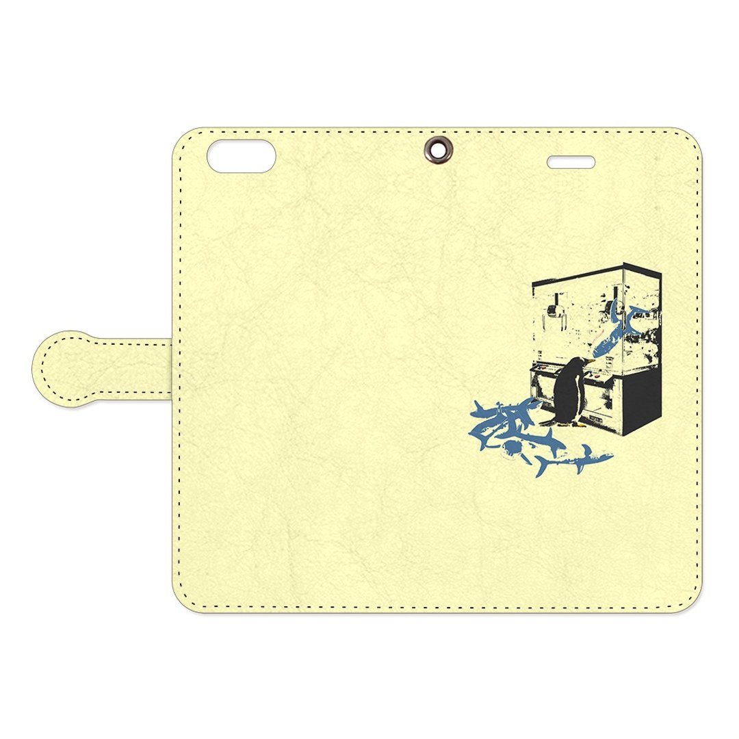 Notebook type iPhone case / Buy-out penguin - 手机壳/手机套 - 真皮 黄色
