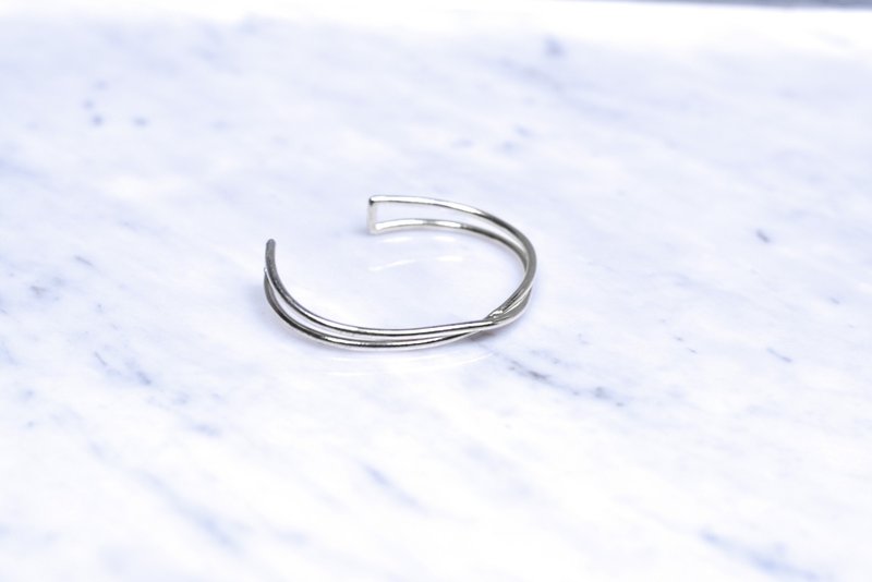 双扭手环 - 手链/手环 - 纯银 银色