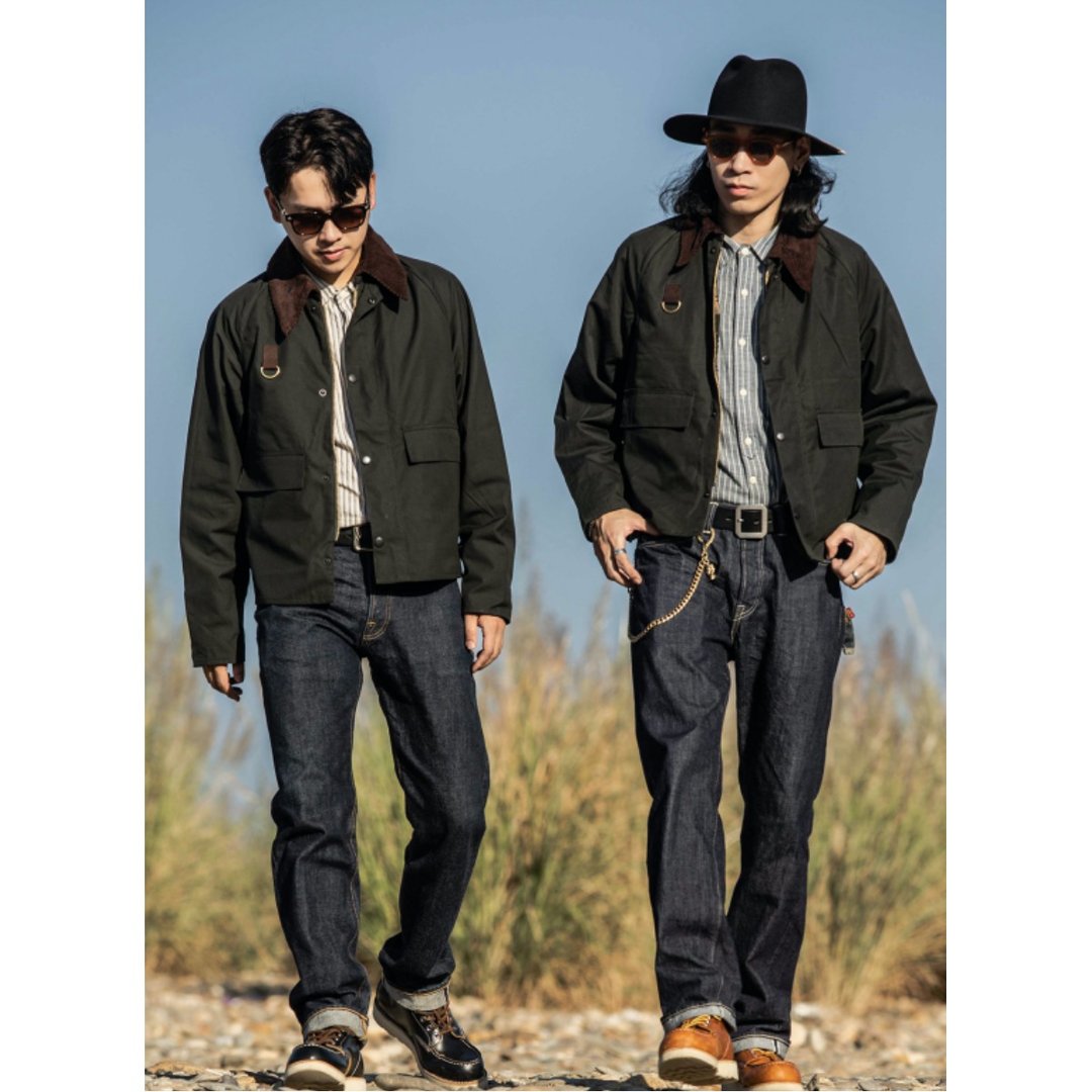 工装外套 猎装 钓鱼夹克 宽松短版 灯芯绒领 男女皆可 Spey Jacket - 男装外套 - 其他材质 绿色