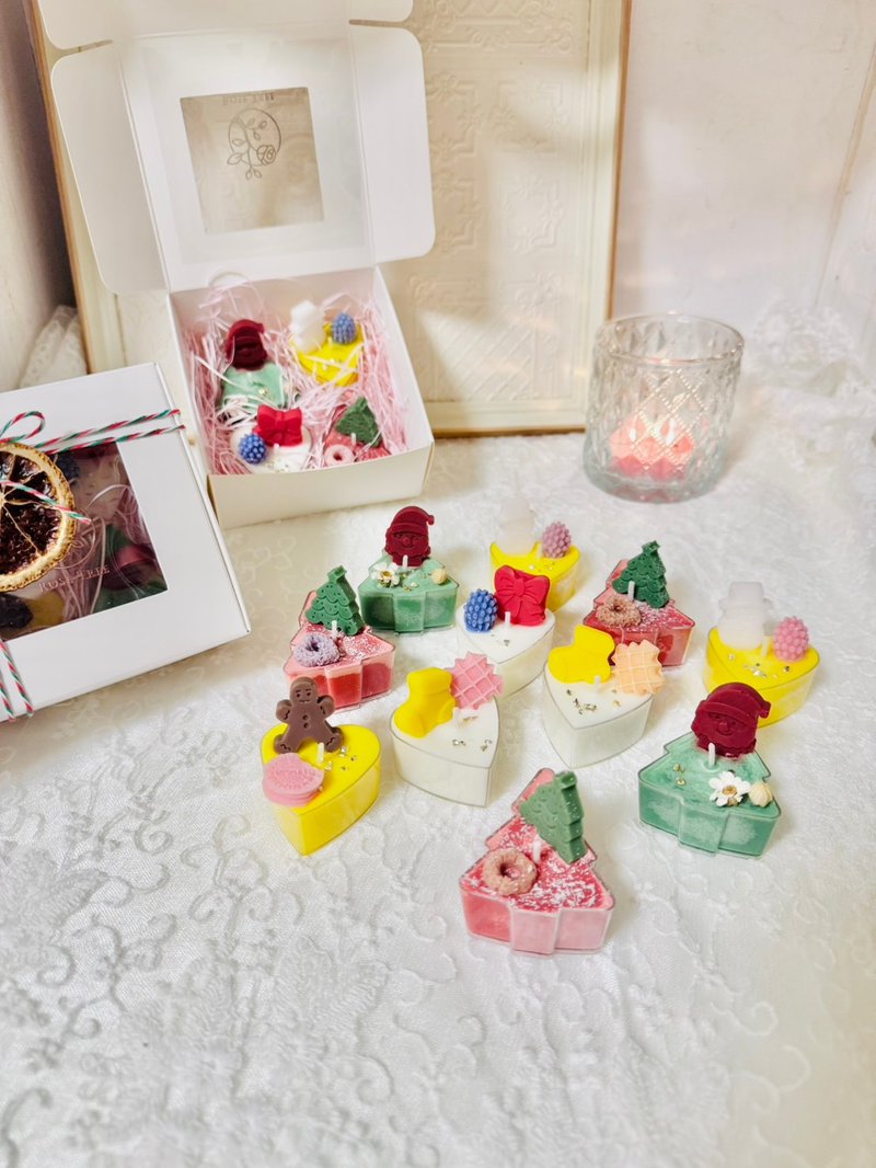 【Rose Tree】圣诞香氛小茶蜡。圣诞交换礼物 - 蜡烛/烛台 - 蜡 金色