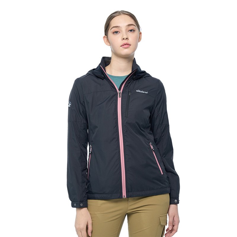 【Wildland 荒野】轻量天鹅绒防风保暖外套 女 黑色 0B02941-54 - 女装休闲/机能外套 - 尼龙 黑色