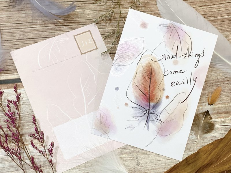 明信片 | 迎接Meet |  好事来得很容易 - 卡片/明信片 - 纸 红色