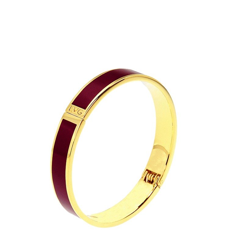 纯色 玛萨拉酒红 掐丝珐琅系列 纯色手环 (金)-11000159014 - 手链/手环 - 其他金属 金色