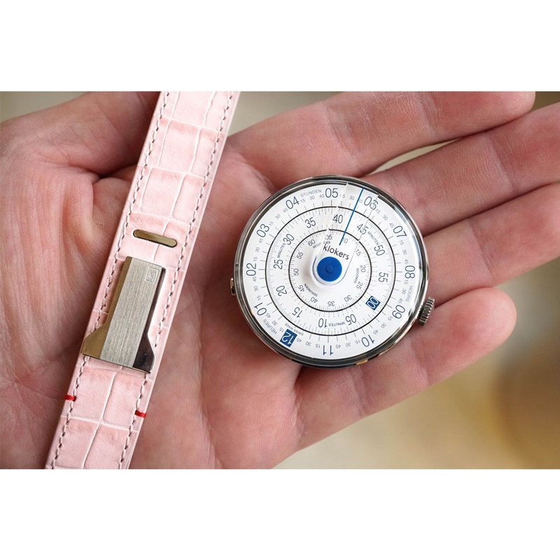 KLOK-01-D4 蓝色表头+皮革表带搭配折叠表扣 加码赠送零钱包 - 男表/中性表 - 其他材质 蓝色