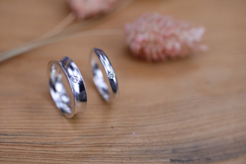 925纯银－包。容对戒 - 对戒 - 其他金属 银色