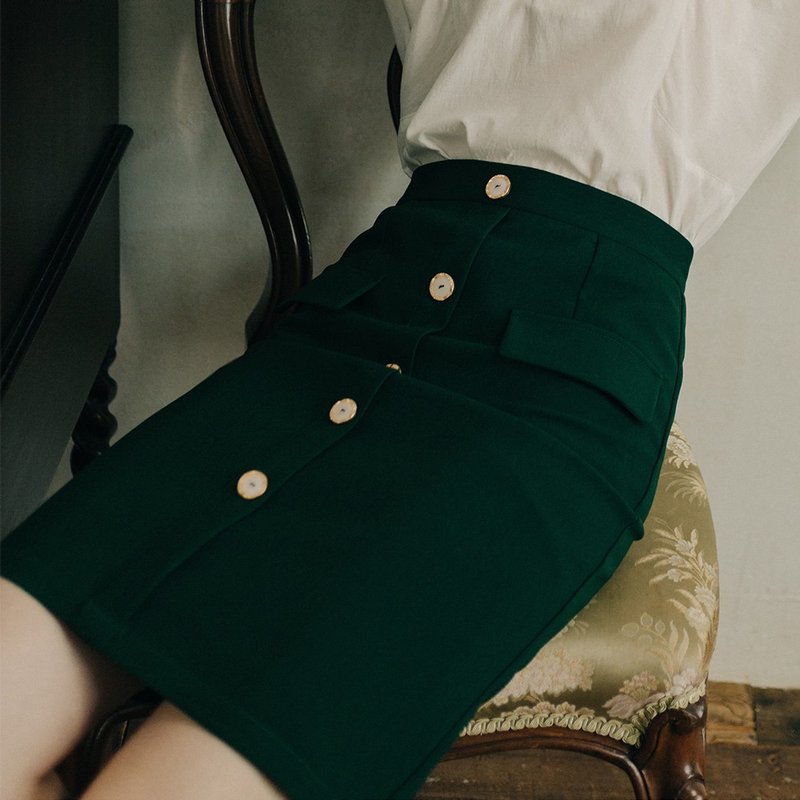 【多件多折】安妮陈半身裙子2019年秋款a字半身裙高腰裙子女9612 - 裙子 - 其他材质 