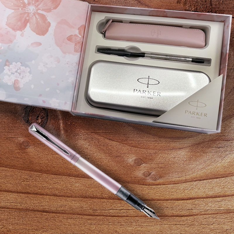 PARKER 派克 威雅XL系列 限量樱花系列钢笔/钢珠笔双用皮套礼盒组 - 钢笔 - 其他金属 粉红色