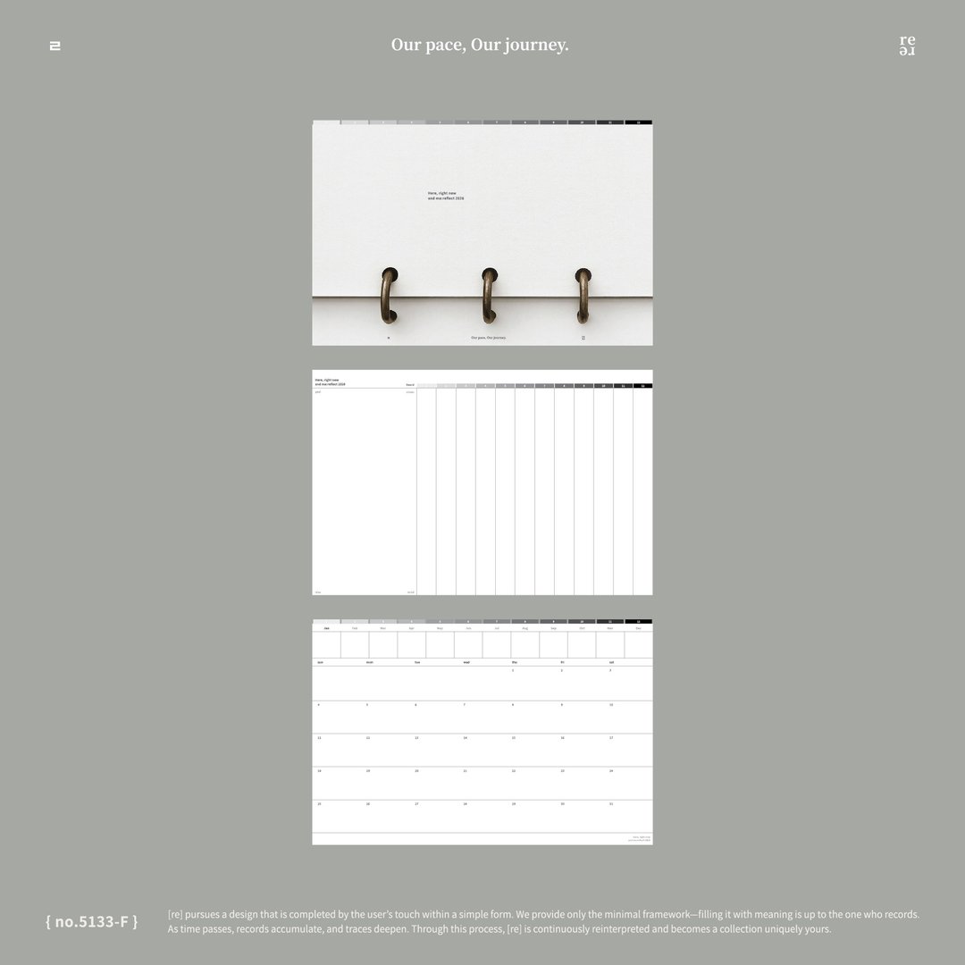 no.5133-F Reflection Monthly 2026 规划与反思月历手帐 (A4 PDF) - 电子手帐及素材 - 其他材质 