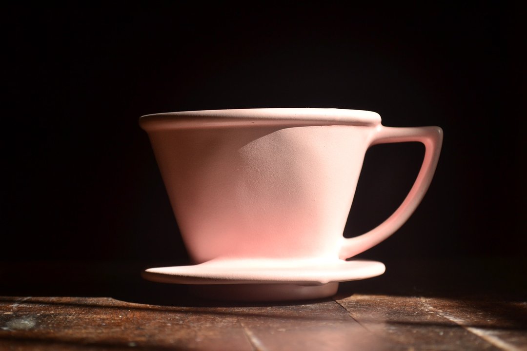 若樱粉扇形切子滤杯 102 款  梯形滤杯 手作陶瓷滤杯 稳定萃取 - 咖啡壶/周边 - 陶 粉红色