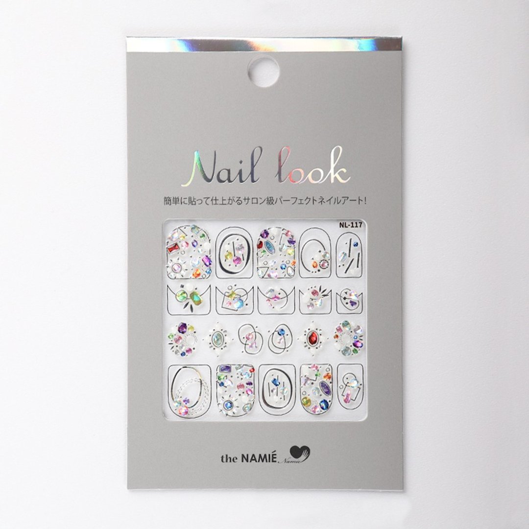 【 DIY 美甲】Nail Look 美甲装饰艺术贴纸 彩虹宝石 - 指甲油/指甲贴 - 纸 银色