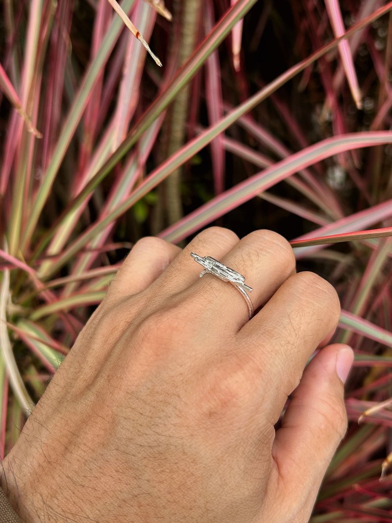 Straight forward ring - 直率 戒指 - 戒指 - 银 银色