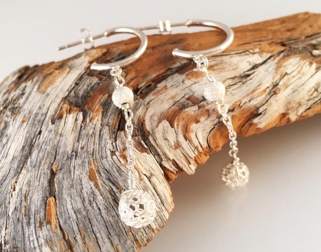 Snow Flake ☆ SV earrings - 耳环/耳夹 - 其他金属 