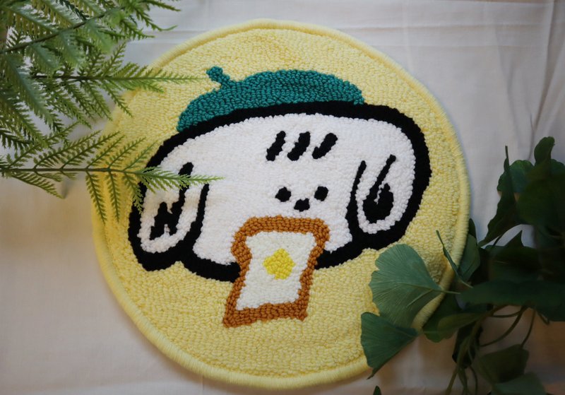 吐司小狗 KOBE坐垫 地垫 毛线 背面止滑 - 地垫/地毯 - 棉．麻 