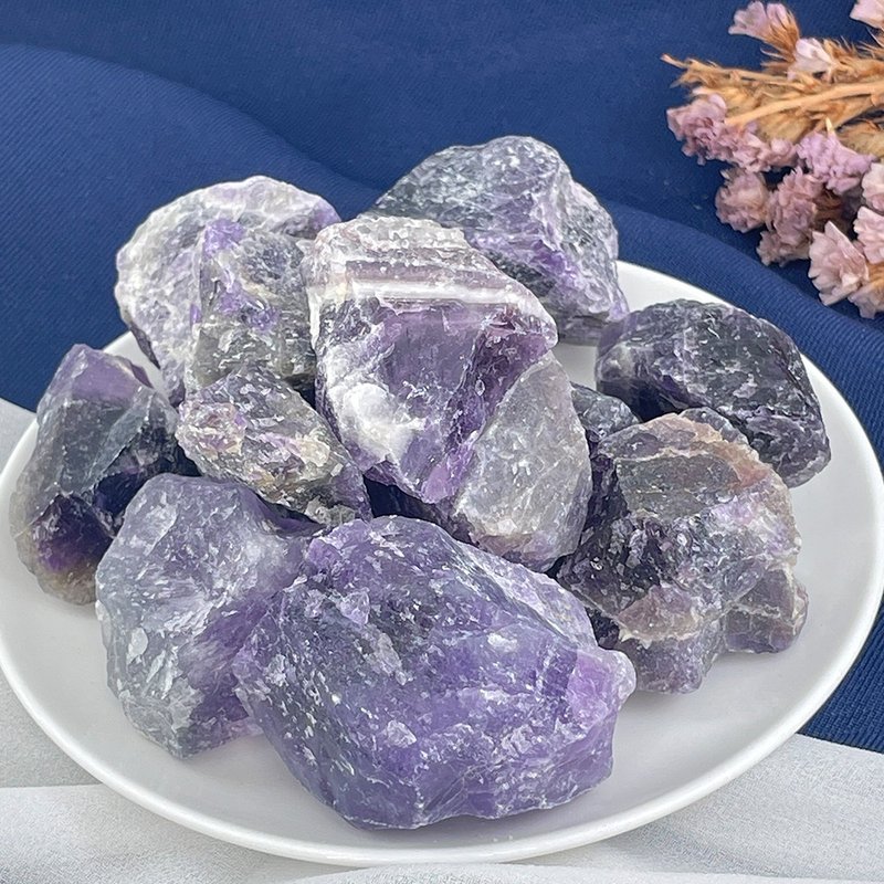 【MU工坊】深紫水晶扩香石/水晶扩香灯/碎石/室内香薰/净化小 - 香薰/精油/线香 - 其他材质 