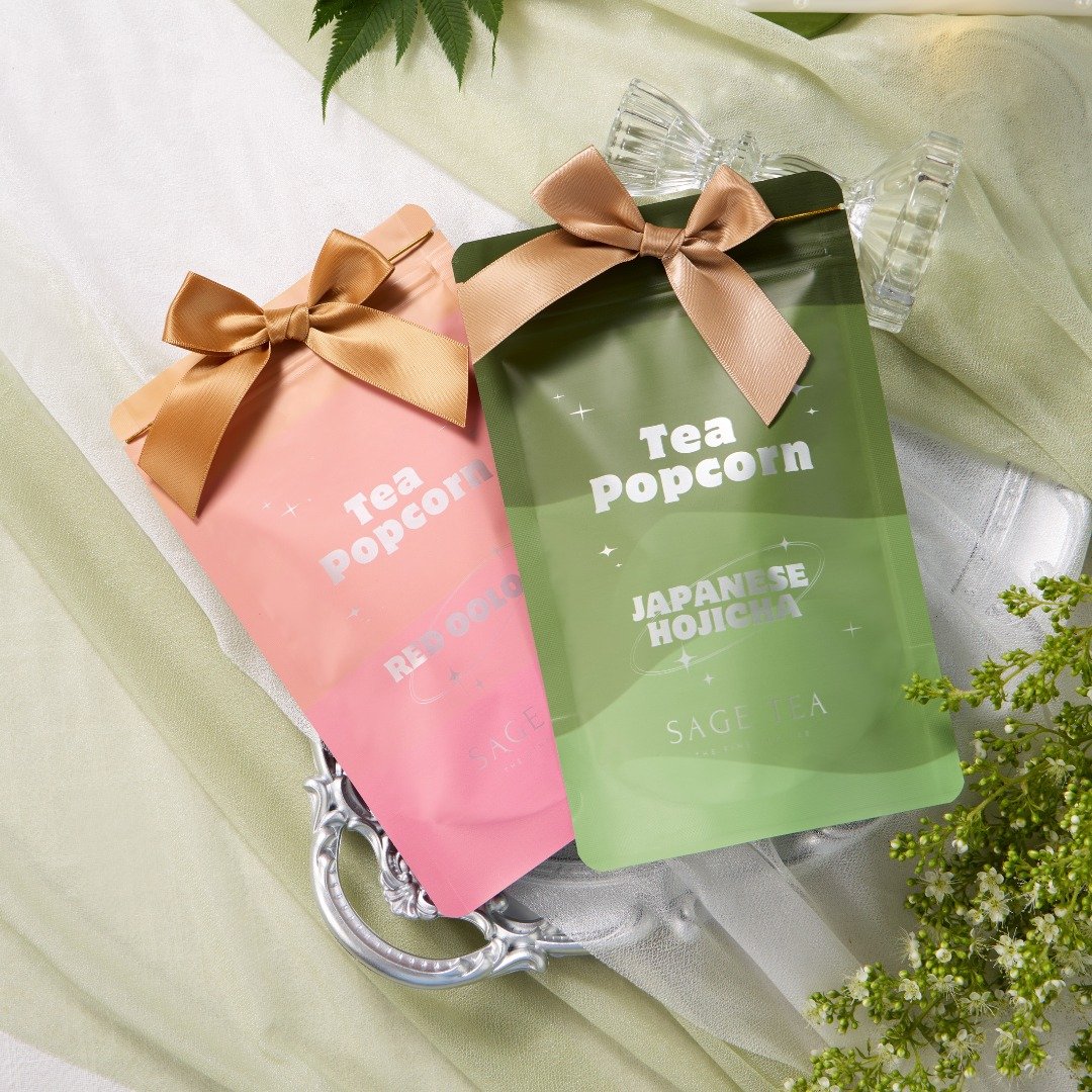 【婚礼回礼 小礼物推荐】Sage Tea   茶味爆谷1包装 蝴蝶结 - 零食/点心 - 其他材质 粉红色