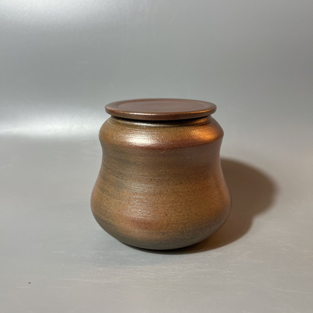 金彩6两茶仓 / 茶罐 / 藏茶器  / 小平凡手作 - 其他 - 陶 卡其色