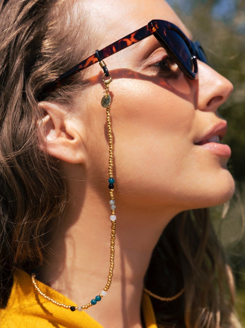 澳洲Sunny Cords 复古美人LUNA小姐 帽链|眼镜链|口罩链 - 长链 - 其他金属 