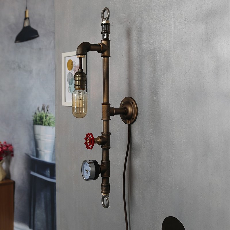 loft 工业风水管壁灯酒吧咖啡厅装饰灯 - 灯具/灯饰 - 其他金属 