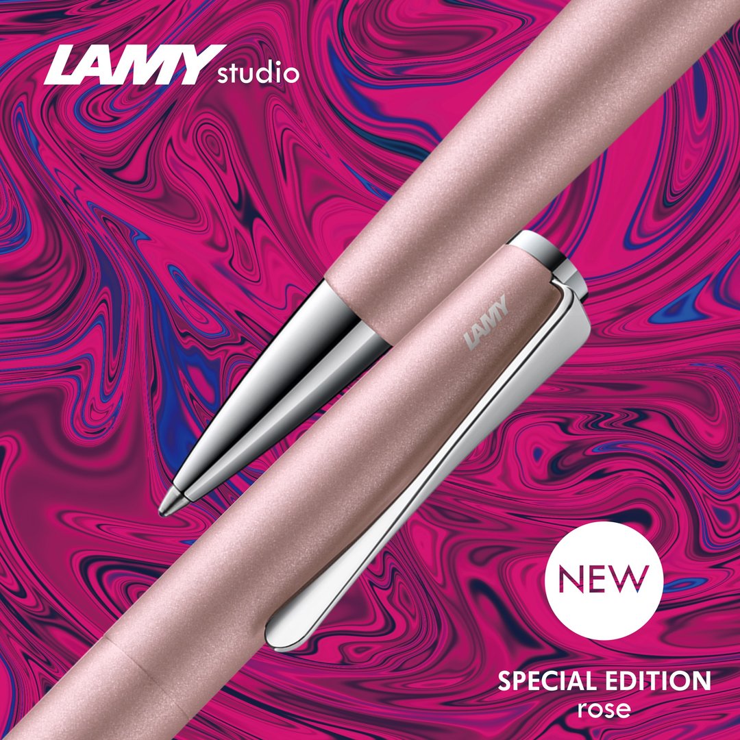 【雷雕免费刻字】LAMY 原子笔 / studio 系列  - 玫瑰粉 - 圆珠笔/中性笔 - 铝合金 粉红色