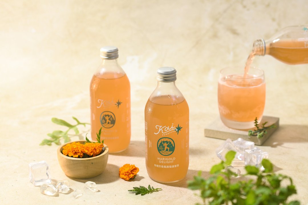 【Kai】有机芳香万寿菊康普茶 330ml*6瓶 - 茶 - 新鲜食材 多色