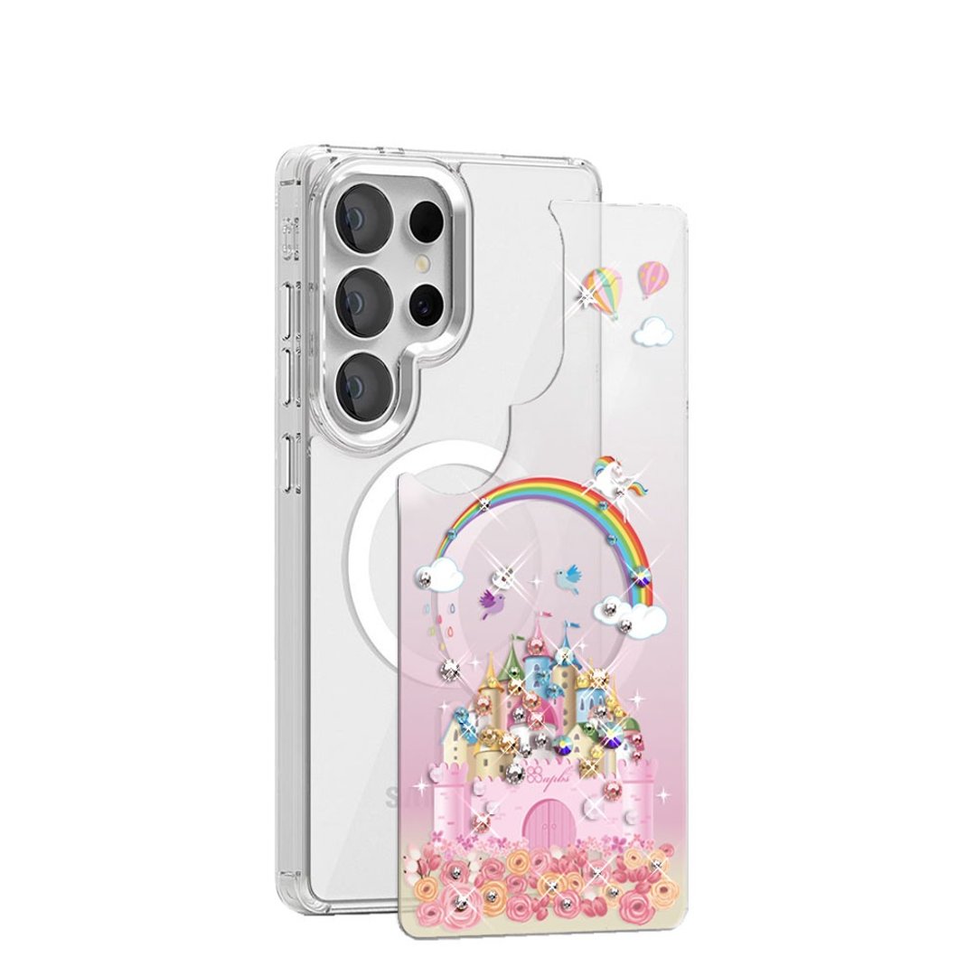 Samsung S26/S25/S24系列 可拆式磁吸片材彩钻手机壳 - 童话城堡 - 手机壳/手机套 - 其他材质 多色