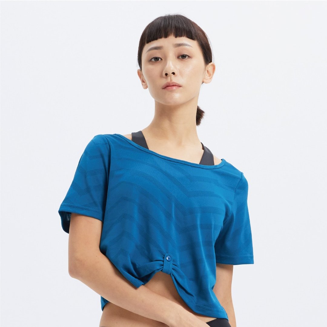 SPORTSWEAR - 运动短版上衣-摩蓝 - 女装 T 恤 - 聚酯纤维 蓝色