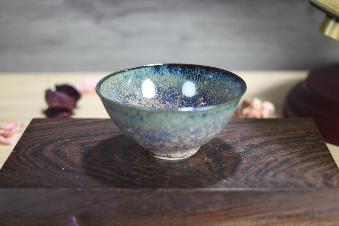 【母亲节礼物】100ml 天目釉 敞口茶盏杯 酒杯 莺歌名家叶敏祥作 - 酒杯/酒器 - 瓷 