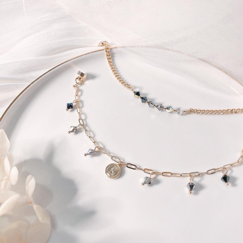 Swarovski Artemis | Iris 水晶手链 - 手链/手环 - 水晶 黑色