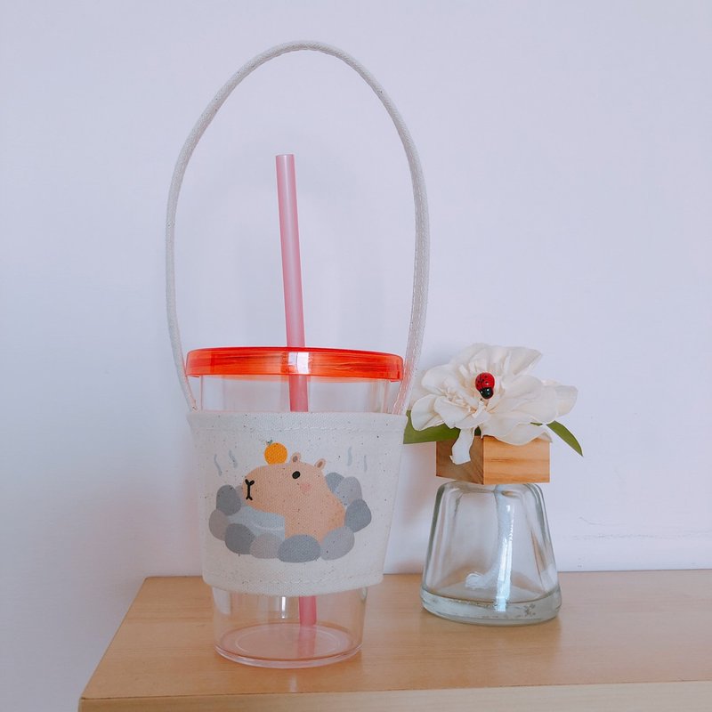 水豚 环保杯袋 饮料袋 - 随行杯提袋/水壶袋 - 其他人造纤维 白色